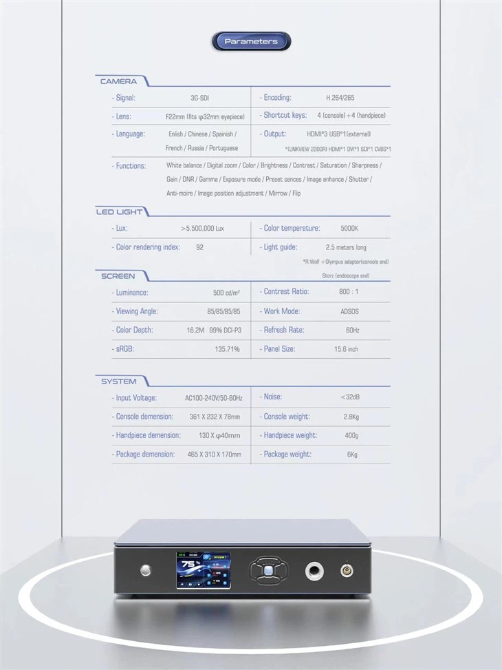 3-in-1 Laparoscopic Hysteroscopy Camera